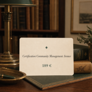 Certification Community Management Avance